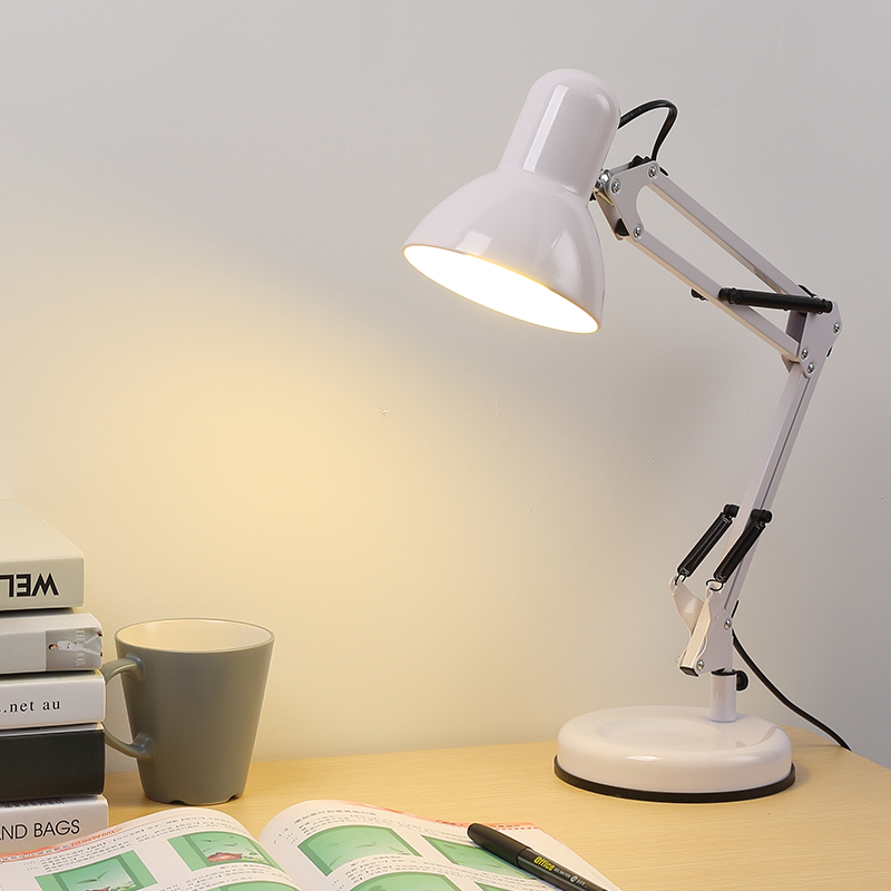 调光调色LED护眼台灯 北欧简约长臂折叠卧室书桌学生工作夹子灯