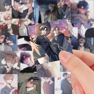 [单独裁剪]韩漫素描贴纸崔逸景李周彬bl漫画周边高颜值耽美手账贴