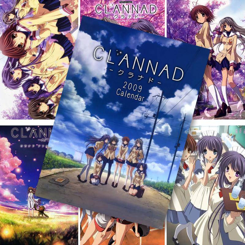动漫海报clannad团子大家族周边贴墙日系卡通房间装饰挂墙背景布