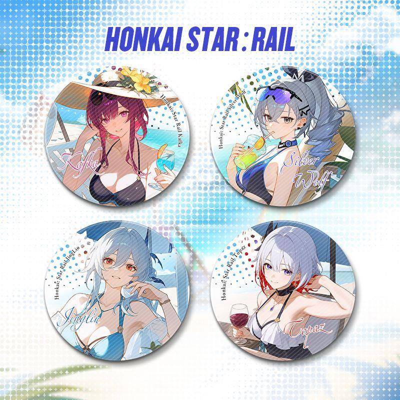 崩坏星穹铁道周边谷子徽章 卡芙卡银狼托帕泳装 自制包包胸针礼物