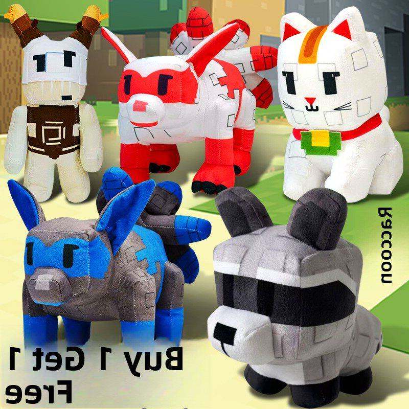 培养花园毛绒公仔蜜蜂变异九尾狐儿童玩具玩偶方块牛娃娃种植周边