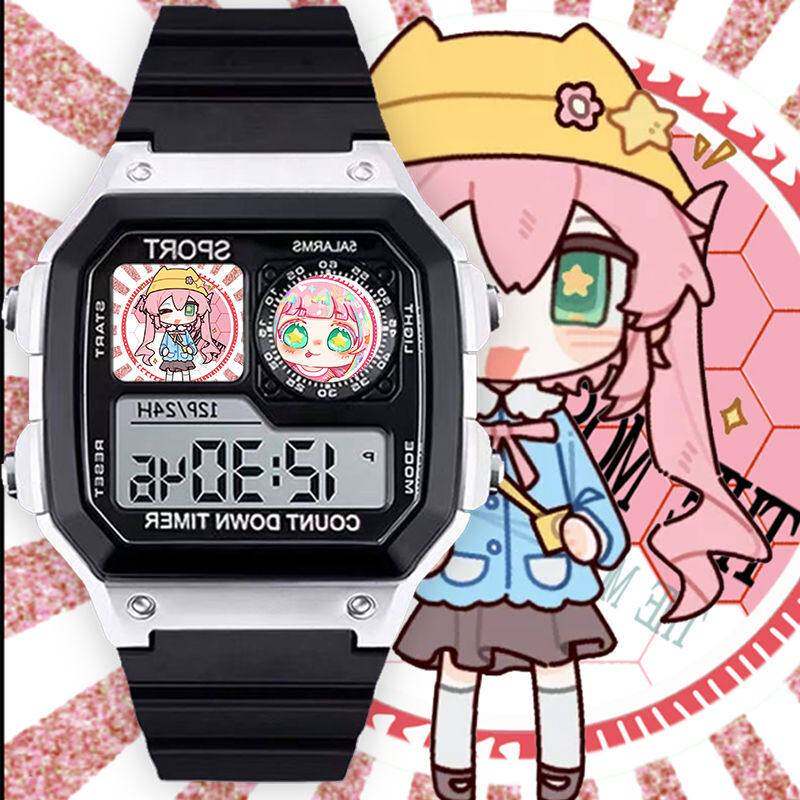 蛋仔派对小黄绿黑粉蓝红周边手表防水防摔儿童智能电子礼物男女