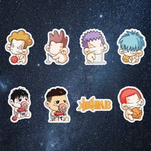 动漫灌篮高手贴纸旅行箱贴纸樱木流川枫三井寿宫城良田仙道彰Q版