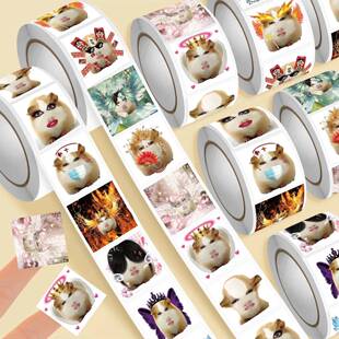 现货速发】2000贴爆款猪妞头像卷卷贴仙女下凡表情抽象玩梗恶搞贴