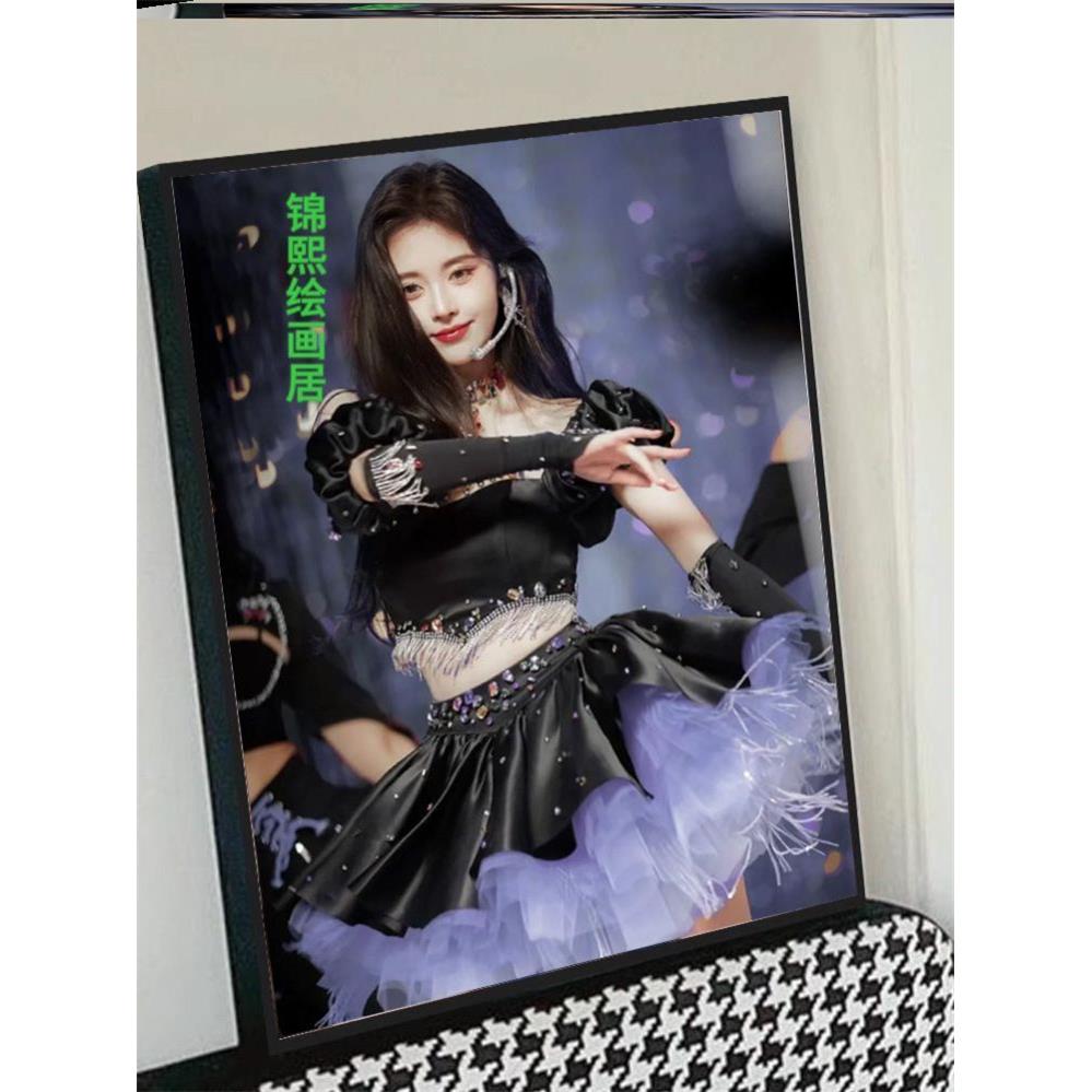 鞠婧祎diy数字油画女明星手绘涂色填写画画客厅卧室房间装饰挂画图片