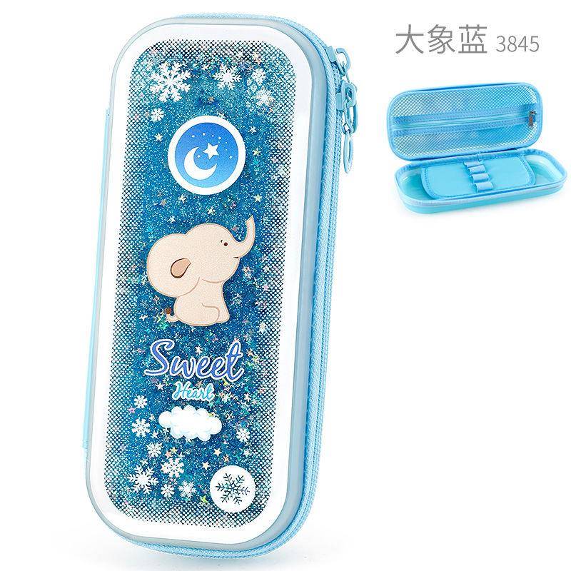 流沙文具盒小学生儿童铅笔盒幼儿园女可爱铅笔盒小学生公主笔袋