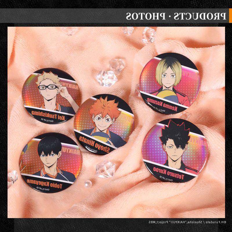 官谷排球少年正版双闪镭射变色动漫徽章日向翔阳二次元周边吧唧
