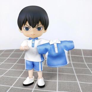 ob11娃衣深圳校服男女T恤短裤GSC粘土素体情侣12分bjd迷你衣服