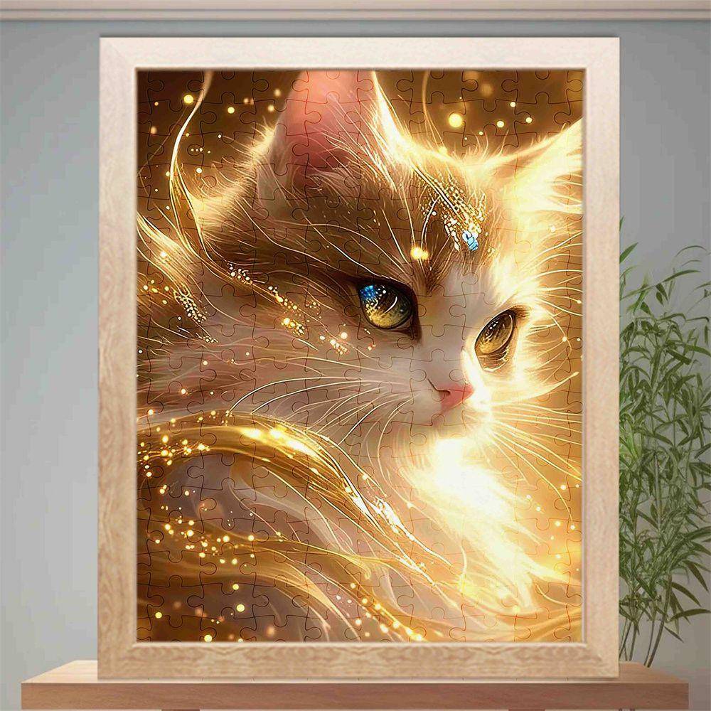 可爱猫咪动漫拼图1000片大合照木质带相框DIY治愈系定制闺蜜生日