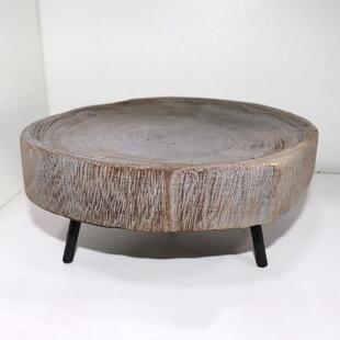 泡桐木木质置物盘复古泡桐木托盘摆件家用水果面包圆型木头托盘