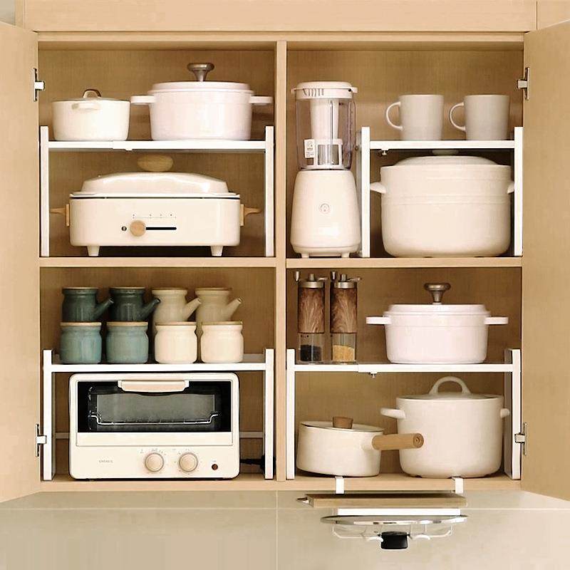 厨房置物架台面双层伸缩隔板下水槽多层锅具收纳架橱柜内分层架,纺织面料/辅料/配套,纺织机械配件,淘宝优惠券,粉丝福利购,淘宝优惠卷