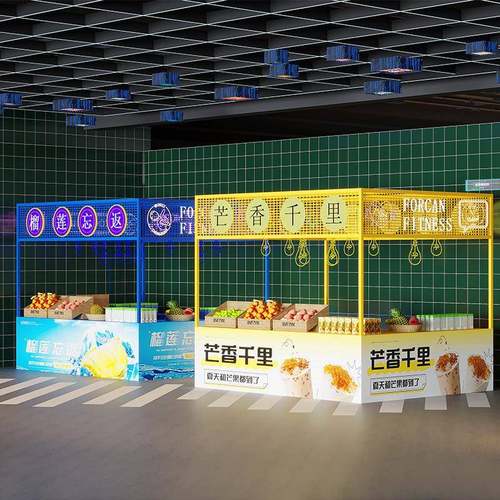 铁艺活动棚架集市移动摊位布艺展示架商场促销架多功能夜市摆摊桌