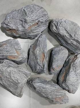 仿真B款黑山石灰色景观PU泡沫石头仙侠影视剧园林庭院造景装饰