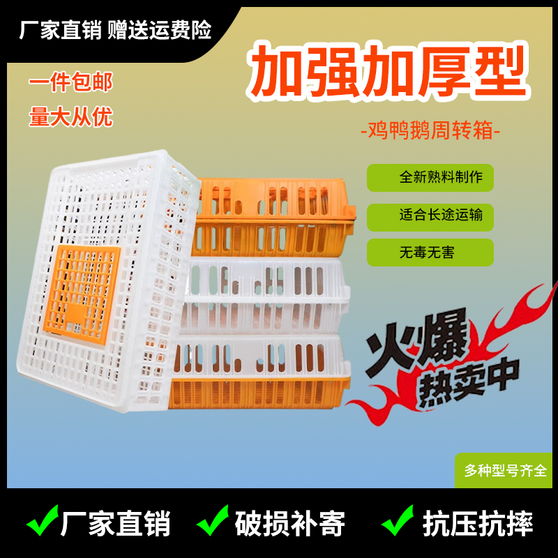 塑料家禽周转箱筐鸡笼运输笼成鸡鸭鹅鸽子笼子兔笼养殖笼家用大号