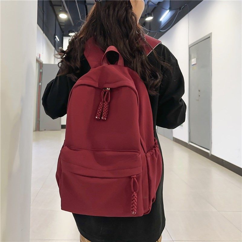 学院风双肩包女韩版简约纯色帆布休闲背包校园高中生潮流百搭书包,箱包皮具/热销女包/男包,双肩背包,淘宝优惠券,粉丝福利购,淘宝优惠卷