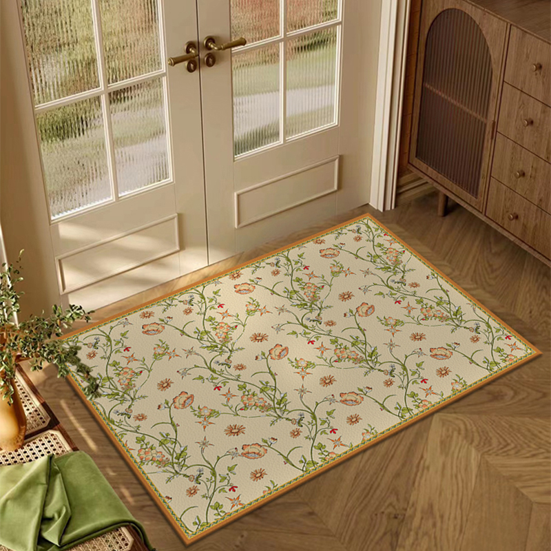 美式复古进门地垫入户门垫pvc防滑玄关入户脚垫高级感大门口地毯