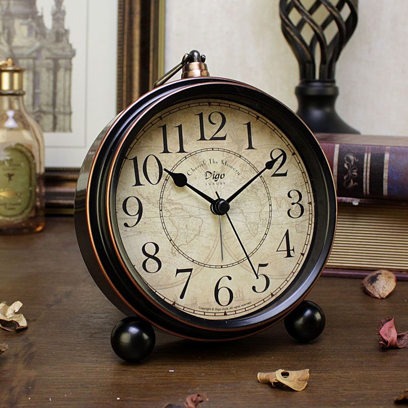小型怀旧床头闹钟欧式座钟复古表摆台式钟表桌面摆件家用摆放时钟,家居饰品,台钟/闹钟,淘宝优惠券,粉丝福利购,淘宝优惠卷