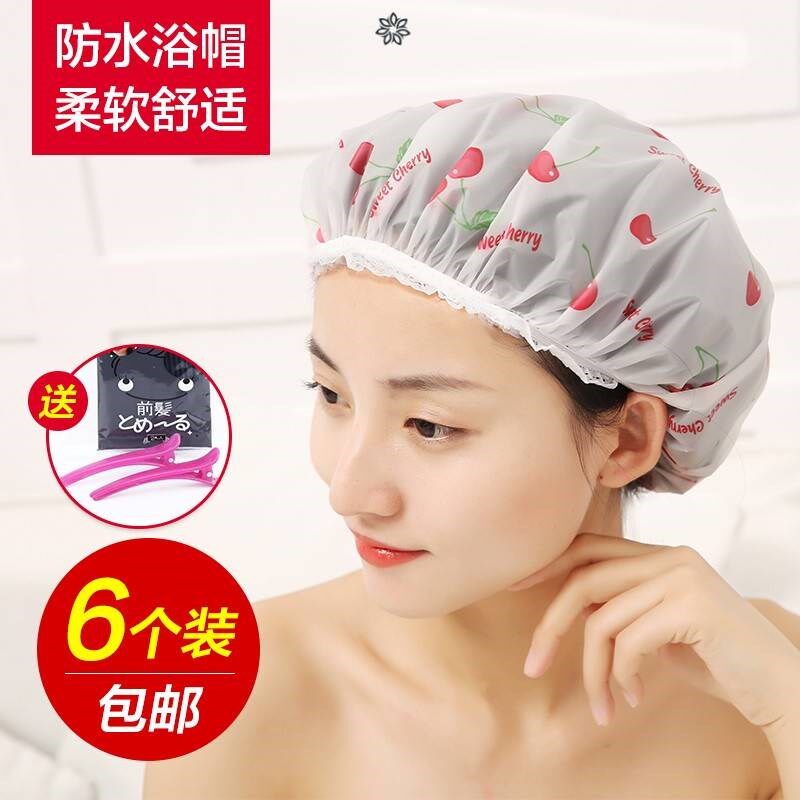防湿头发浴帽浴幅浴帽女款洗澡女生欲帽浴巾发套包头发一次性防滑