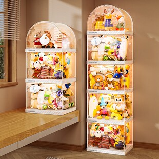 娃娃收纳桶毛绒玩具神器装玩偶的透明架公仔置物放玩具手办展示柜