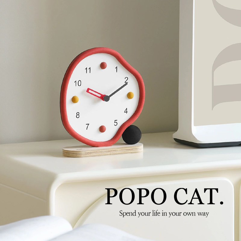 现代简约客厅桌面摆件家居装饰品钟表电视柜摆台式时钟高级感座钟