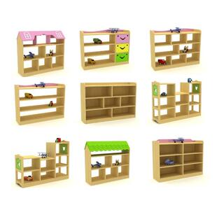 幼儿园组合玩具实木儿童区域隔断蒙氏教具储物收纳架区角柜子