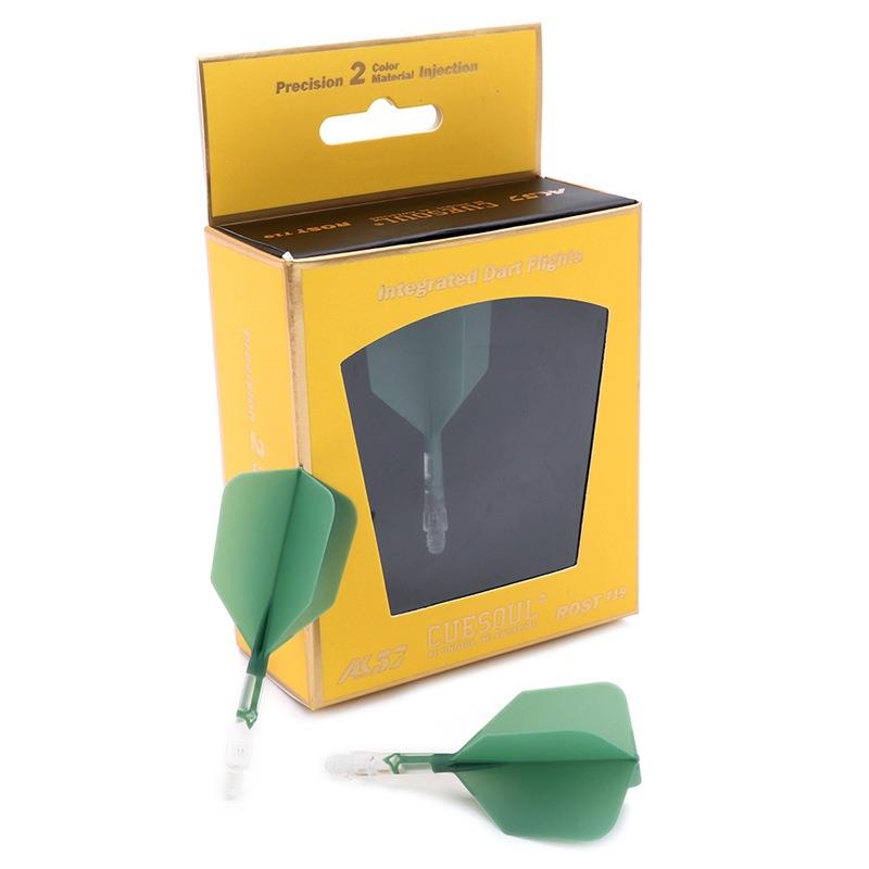 CUESOUL/Q獣ROSTT19飞镖尾翼绿色镖叶耐用配件大方翼一体尾标翼