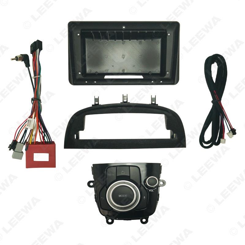 适用13-19马自达3昂克赛拉9寸安卓大屏导航面板改装电源线协议盒