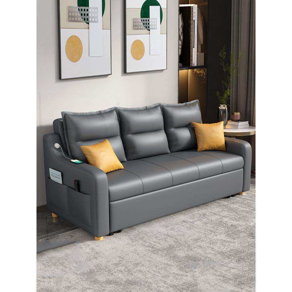 科技布沙发床两用可折叠多功能收纳简约经济型伸缩小户型客厅沙发