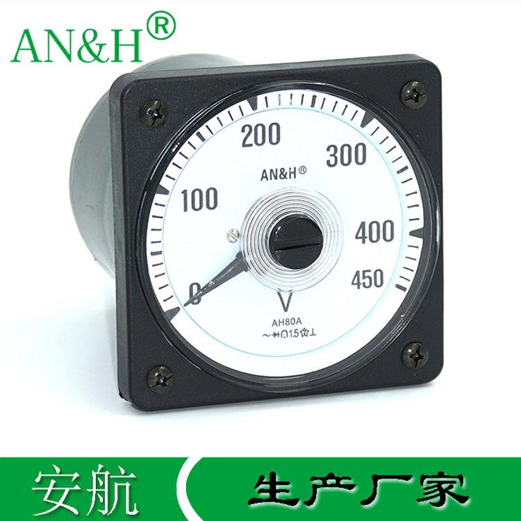 船舶机车仪表AH80A交流电压表0-450V500V2182A船用电压表