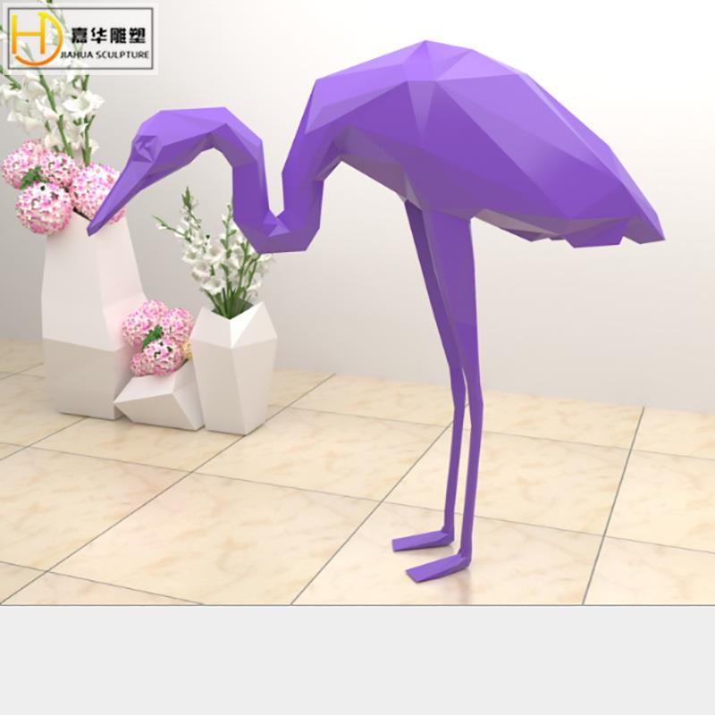 户外玻璃钢动物雕塑商场园林景观抽象切面天鹅海豚装饰摆件可制作