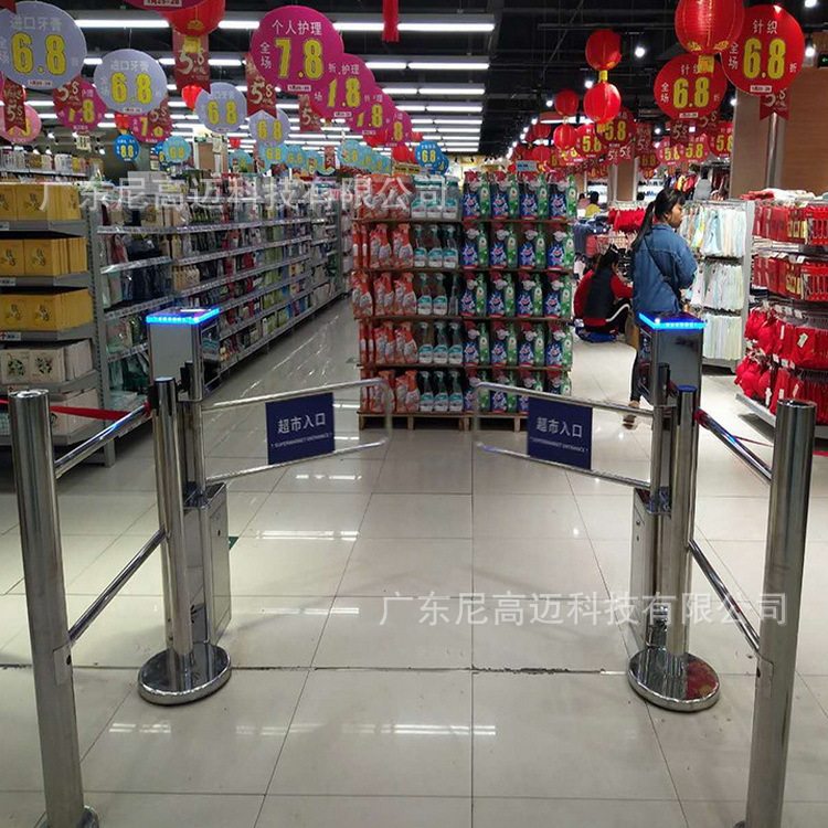 清远超市入口自动门 泰安商场进出口电动禁行门 只进不出挡闸厂家