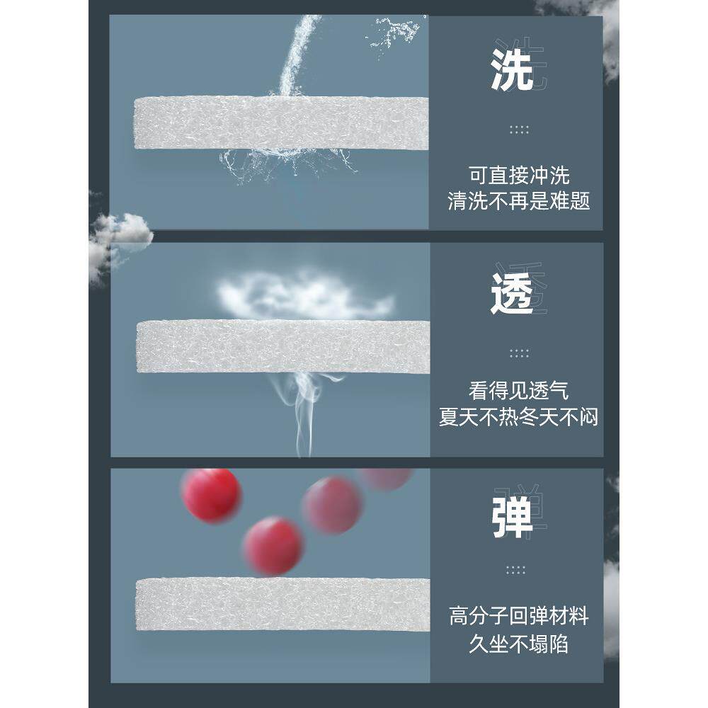 4D空气纤维坐垫椅子透气凉垫板凳办公室久坐直销