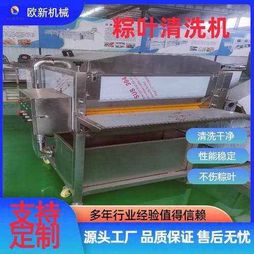 商用粽叶双面毛刷清洗机芦苇叶粽叶清洗机荷叶枇杷叶毛刷清洗设备