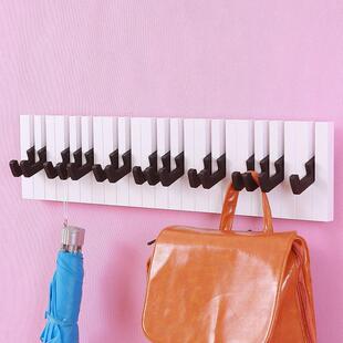 创意钢琴键挂钩壁挂墙上挂衣架门后玄关衣帽钩客厅卧室衣帽架装饰