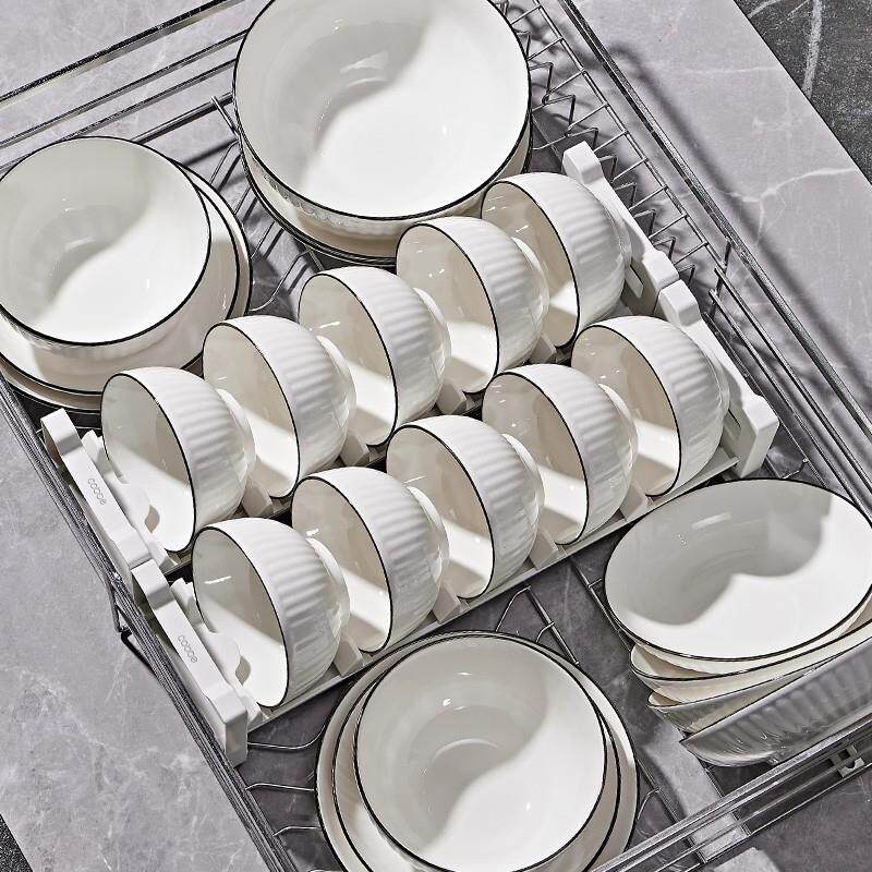 2-6人碗碟套装家用碗盘创意陶瓷碗筷组合盘子饭碗餐具吃饭微波炉