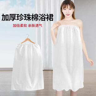 裹胸睡裙汗蒸桑拿服浴衣浴巾 美容院一次性浴裙美体裙抹胸浴袍女款
