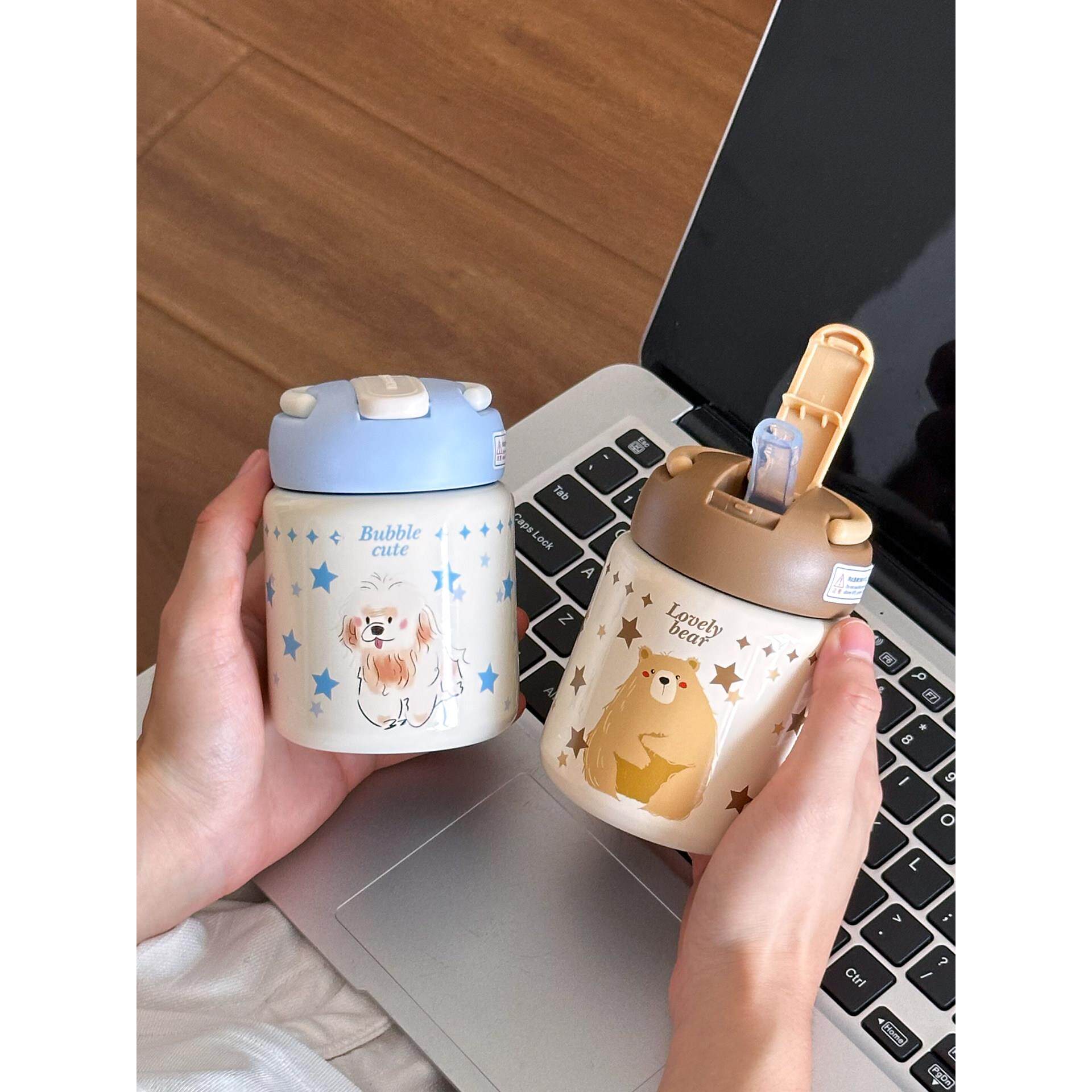 迷你保温杯儿童吸管杯可爱316不锈钢水杯小巧便携口袋杯学生随行