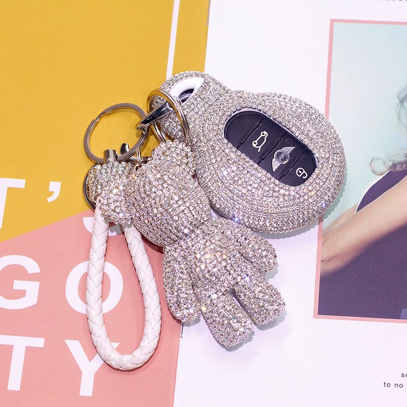 专用于宝马迷你钥匙套COOPER女F56F54F55钻mini车钥匙包壳扣新款