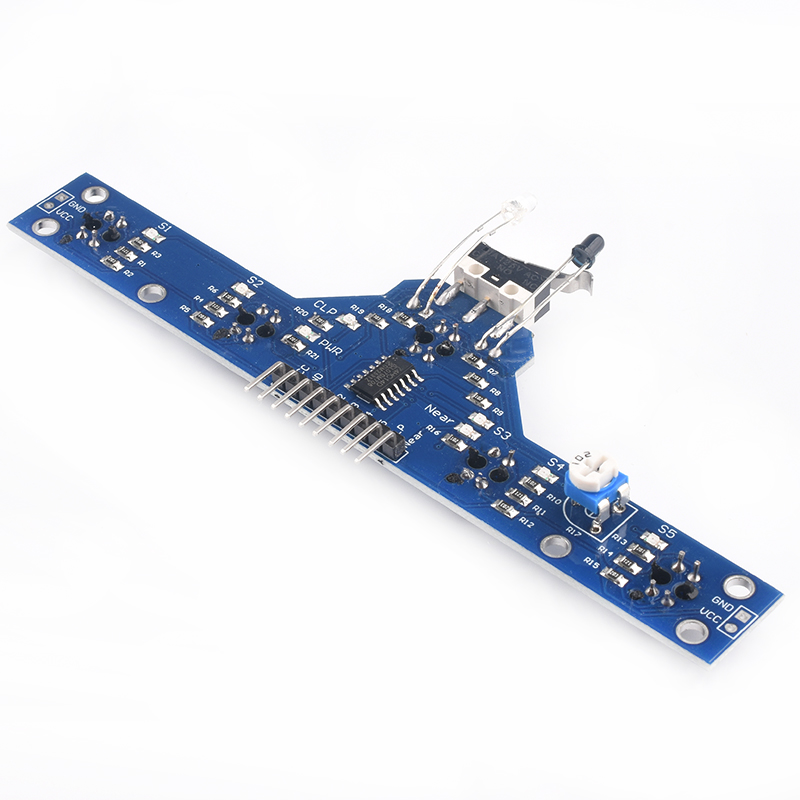 红外寻迹传感器模块 五路寻迹 避障 巡线循迹模块5大功能高灵敏度