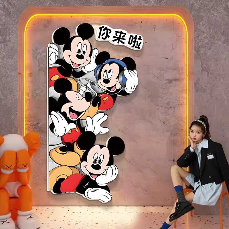 你来啦创意棋牌室装饰画背景墙布置挂画台球清酒吧馆咖啡餐厅贴纸