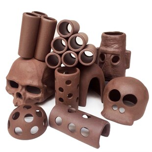 鱼缸造景装饰三湖慈鲷鱼躲避屋迷你鹦鹉异型鱼繁殖罐虾屋产卵陶罐