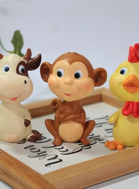 十二生肖全套摇头创意摆件家居桌面汽车客厅卧室装饰房间布置礼物