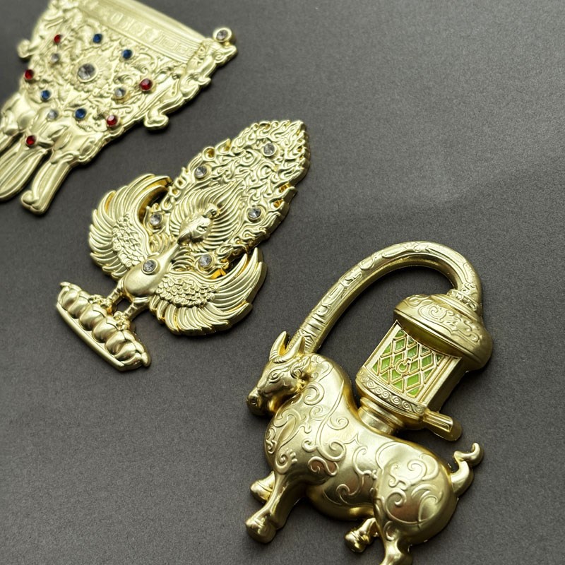 磁吸中国风博物馆文创金属冰箱贴立体磁铁旅游纪念品古风礼物