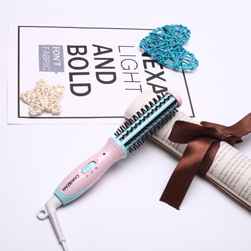 迷你调温卷发梳陶瓷釉卷发器内扣刘海卷发棒梳子