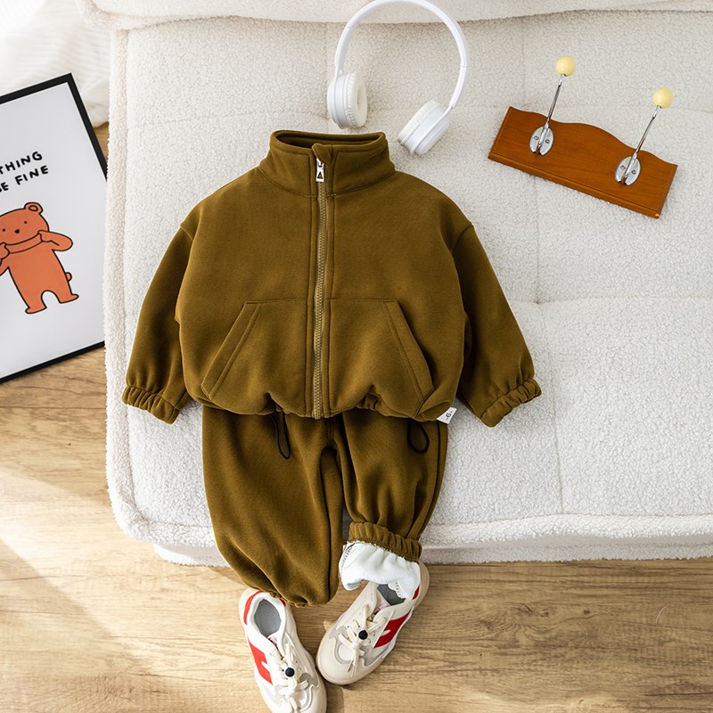 男宝宝外套开衫1岁半九12一89六6十10个月婴儿衣服分体秋冬季套装