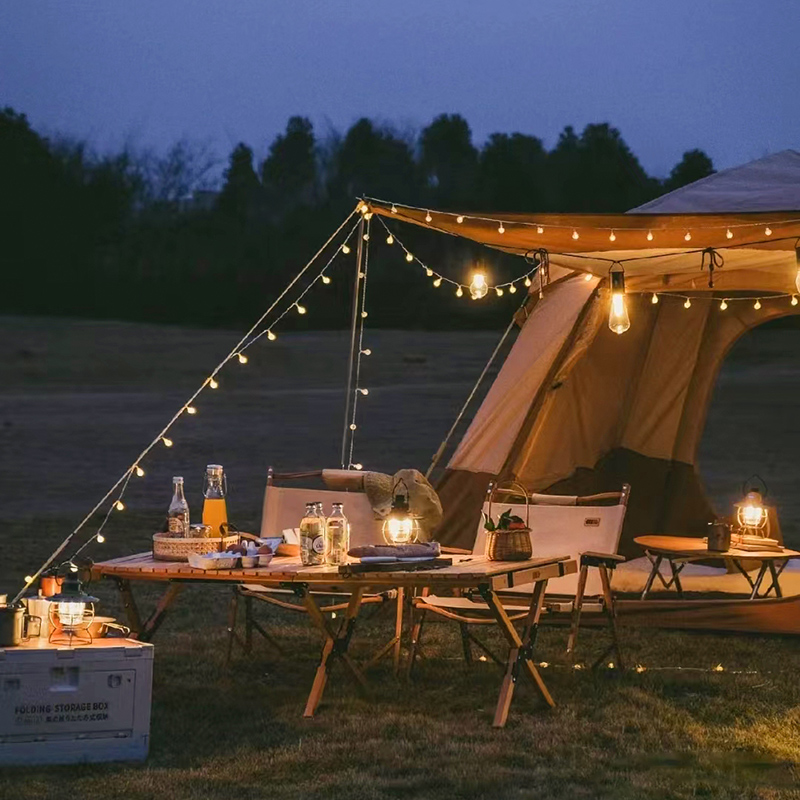 户外露营氛围灯LED小彩灯电池USB摆摊野营布置天幕帐篷装饰灯