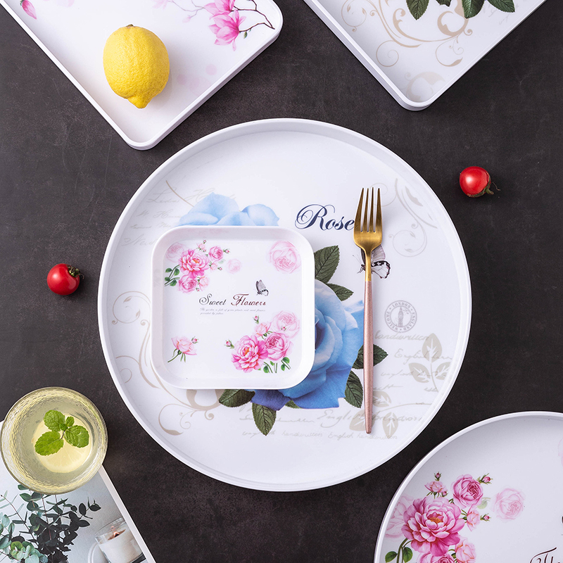 托盘家用放茶杯水杯茶盘塑料客厅杯子托盘长方形简约创意水果餐盘