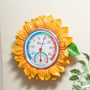 慧心巧聚向日葵温度计室内家用客厅装饰品墙饰壁挂茶几湿度计