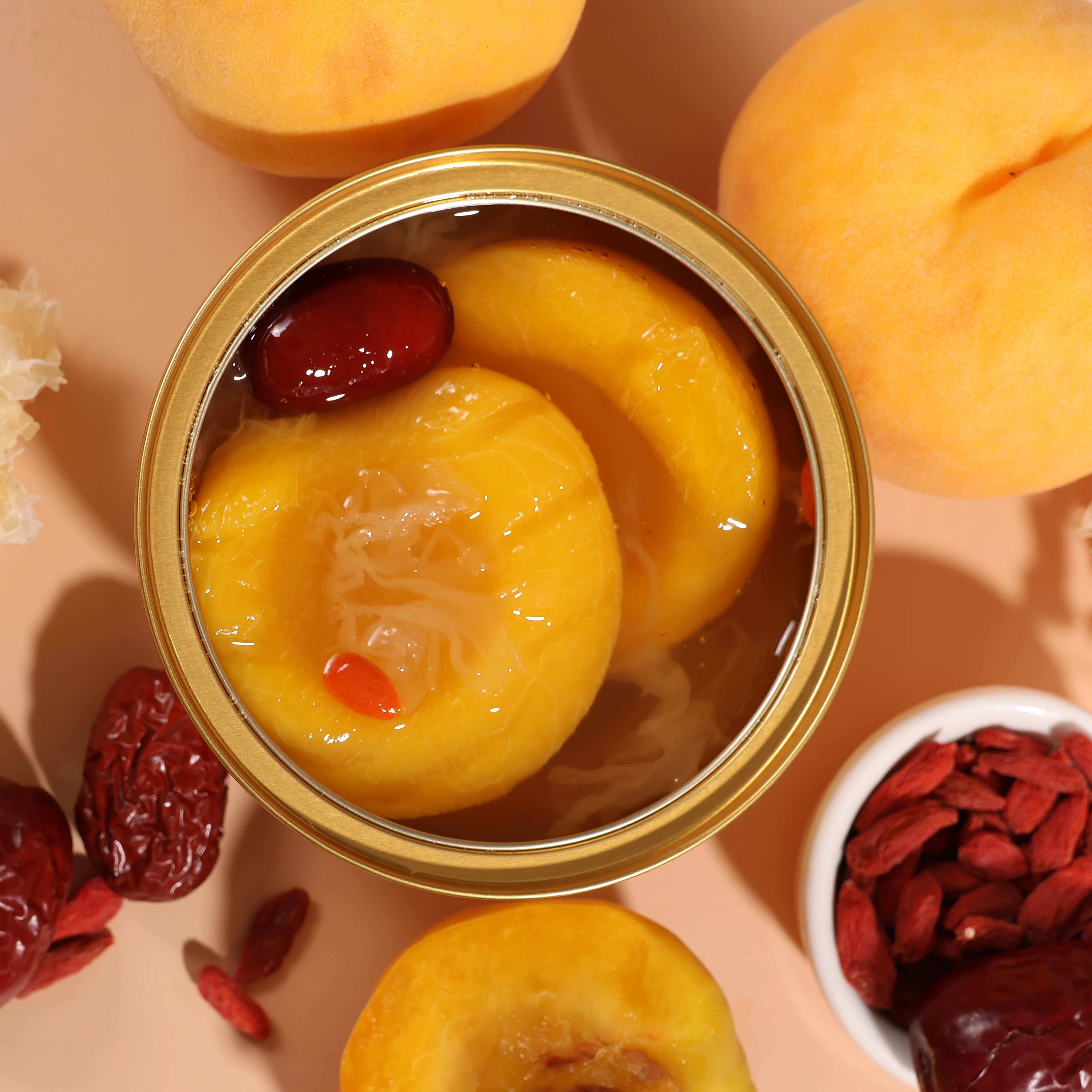 秀果之源燕窝桃胶黄桃罐头