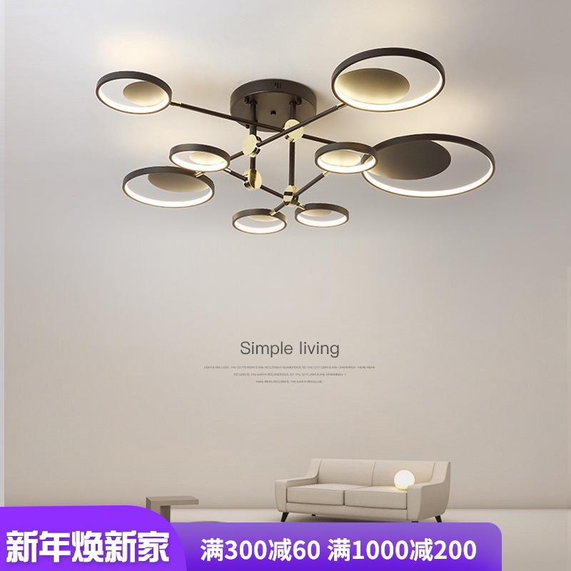 北欧客厅灯简约现代大气网红led分子吸顶灯创意个性艺术卧室灯具